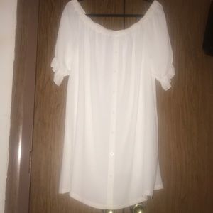 Button down white dress or blouse